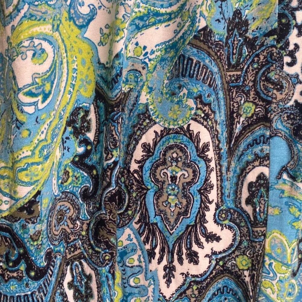 Ruby Rd. Turquoise Asymmetrical Tunic Top S - Picture 5 of 5